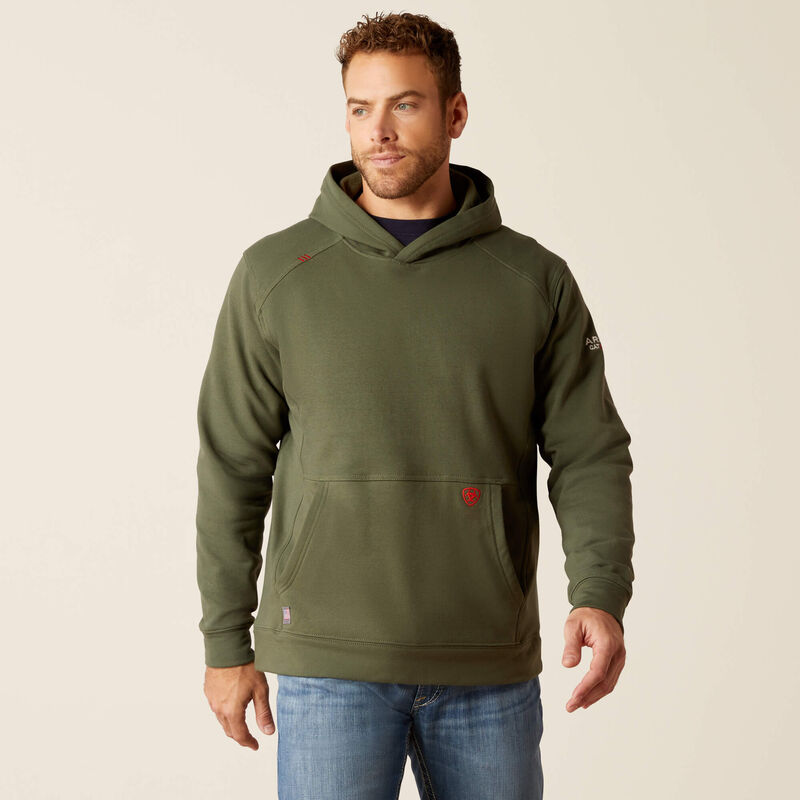 10052900 Men's Flame Resistant Hoodie in Beetle Green by Ariat