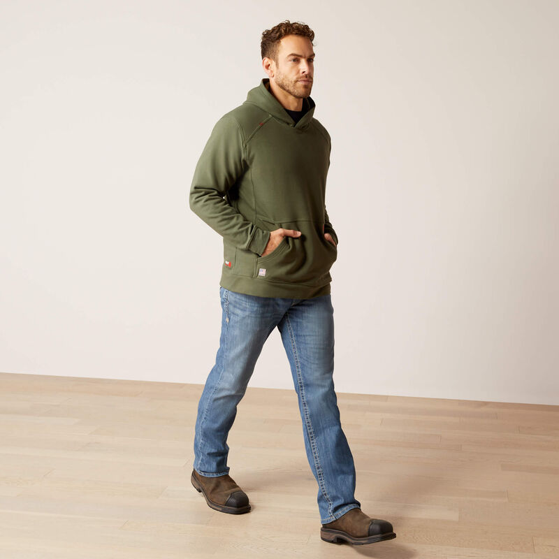 10052900 Men's Flame Resistant Hoodie in Beetle Green by Ariat