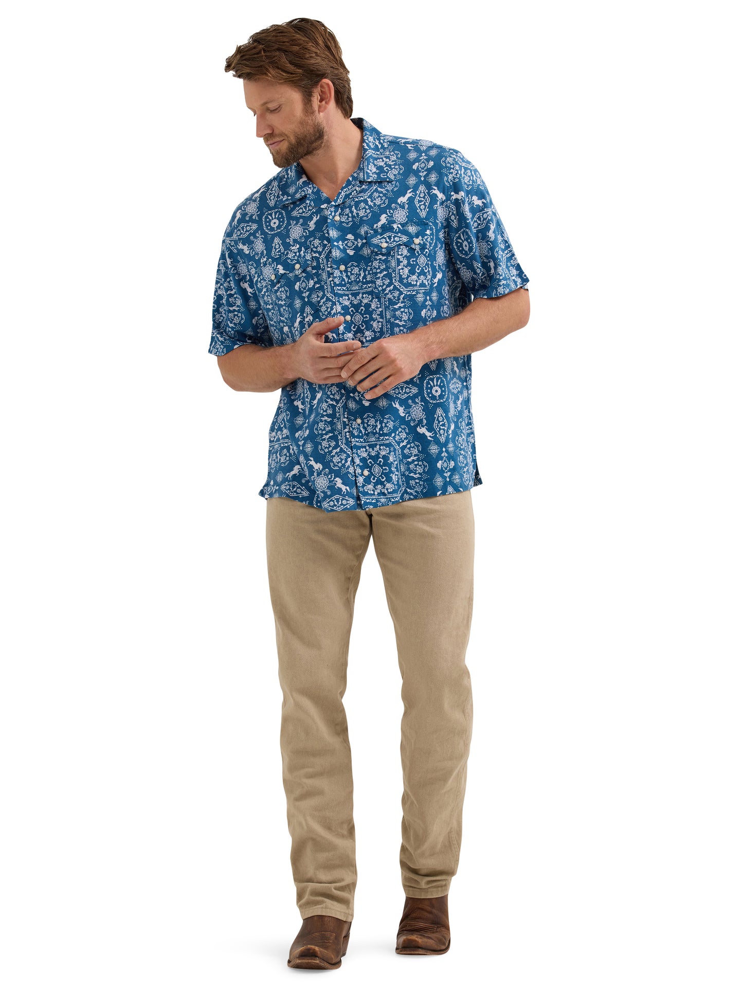 2365622 Men's Coconut Cowboy Short Sleeve Shirt by Wrangler