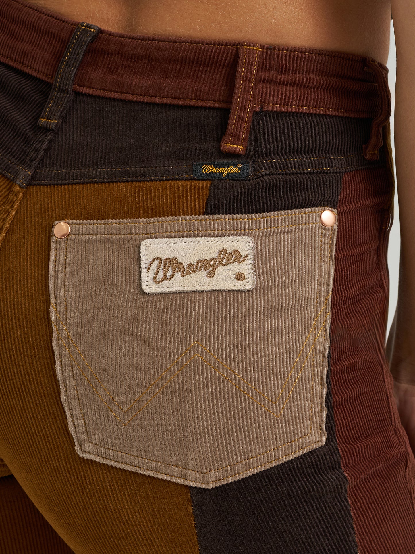 112370628 Women's Lainey Wilson Patchwork Corduroy Bell Jean by Wrangler