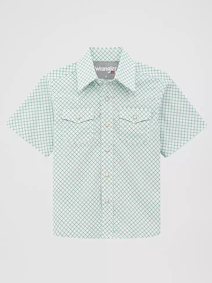 112378805 Boy's 20X Advance Comfort Short Sleeve Shirt by Wrangler