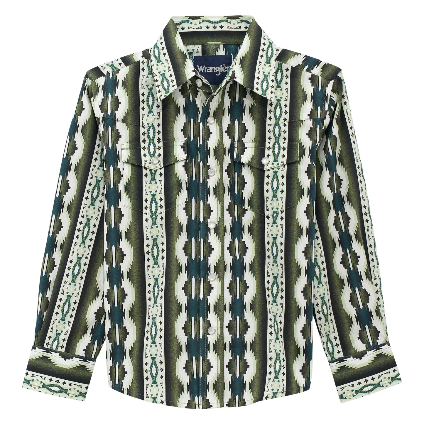 112379204 Boy's Checotah Long Sleeve Snap Shirt by Wrangler