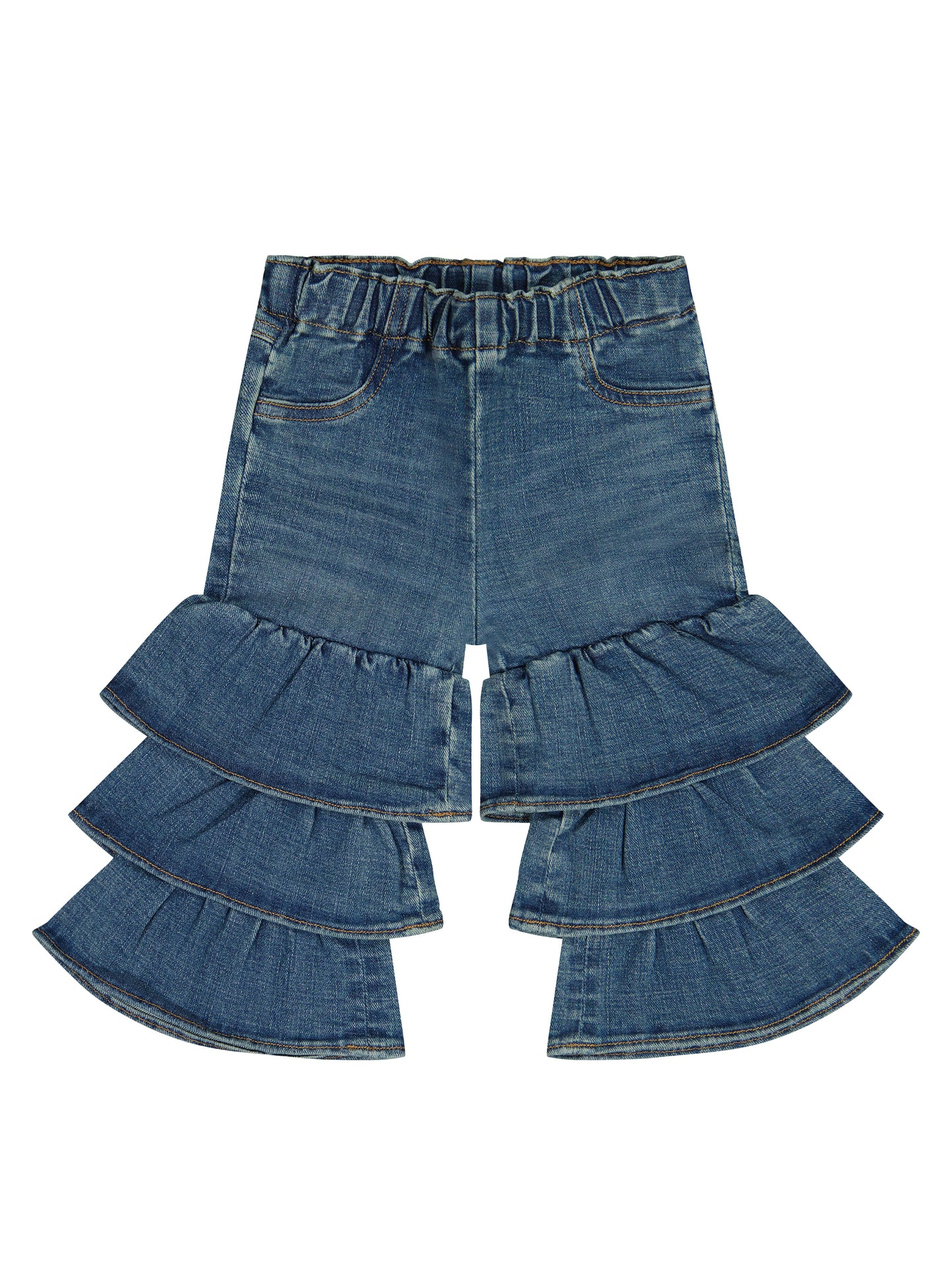 112382701 Little Girl's Tiered Flare Jean by Wrangler