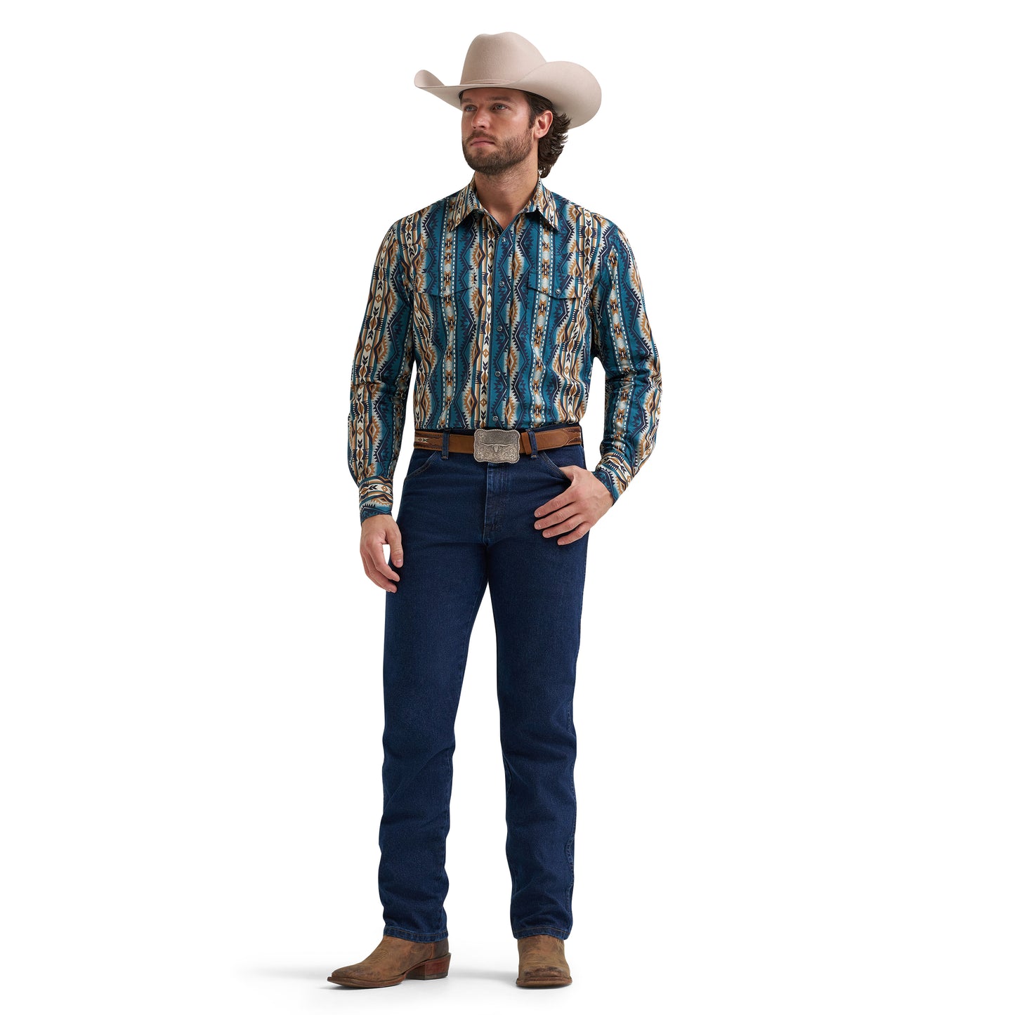 112384297 Men's Checotah Dress Western Shirt by Wrangler