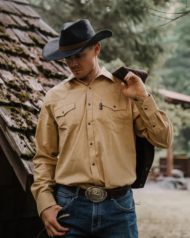 Veste cheval homme Outback Trading Company Thomas laine mélangée gris foncé tail Veste cheval homme Outback Trading Company Thomas laine mélangée gris foncé tail