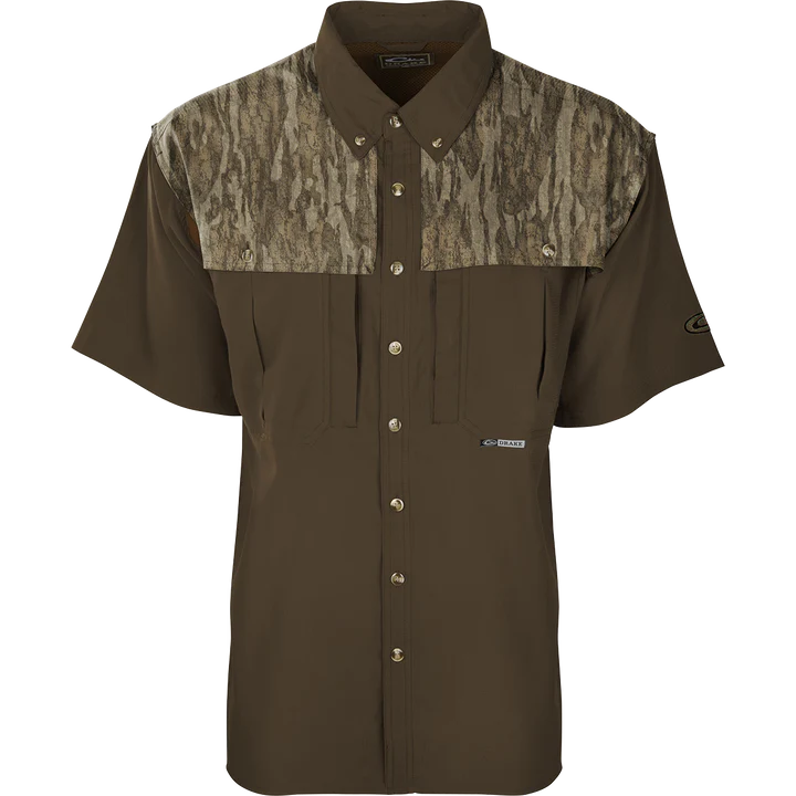 DW7006-006T EST Two-Tone Camo Flyweight Wingshooter Shirt S/S by Drake