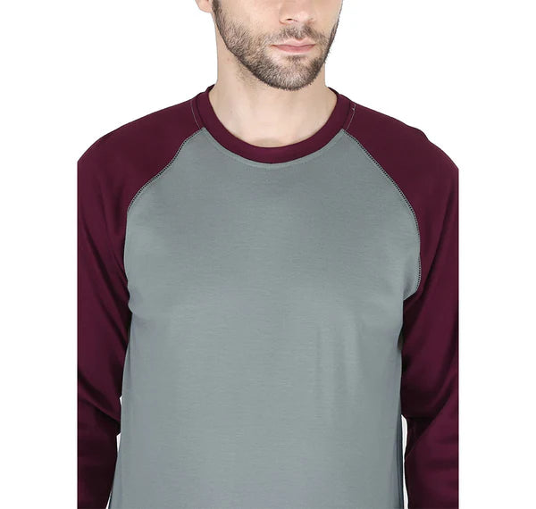 MLFRBBT0021-GRY/BU Men's FR Baseball T-Shirt by Forge