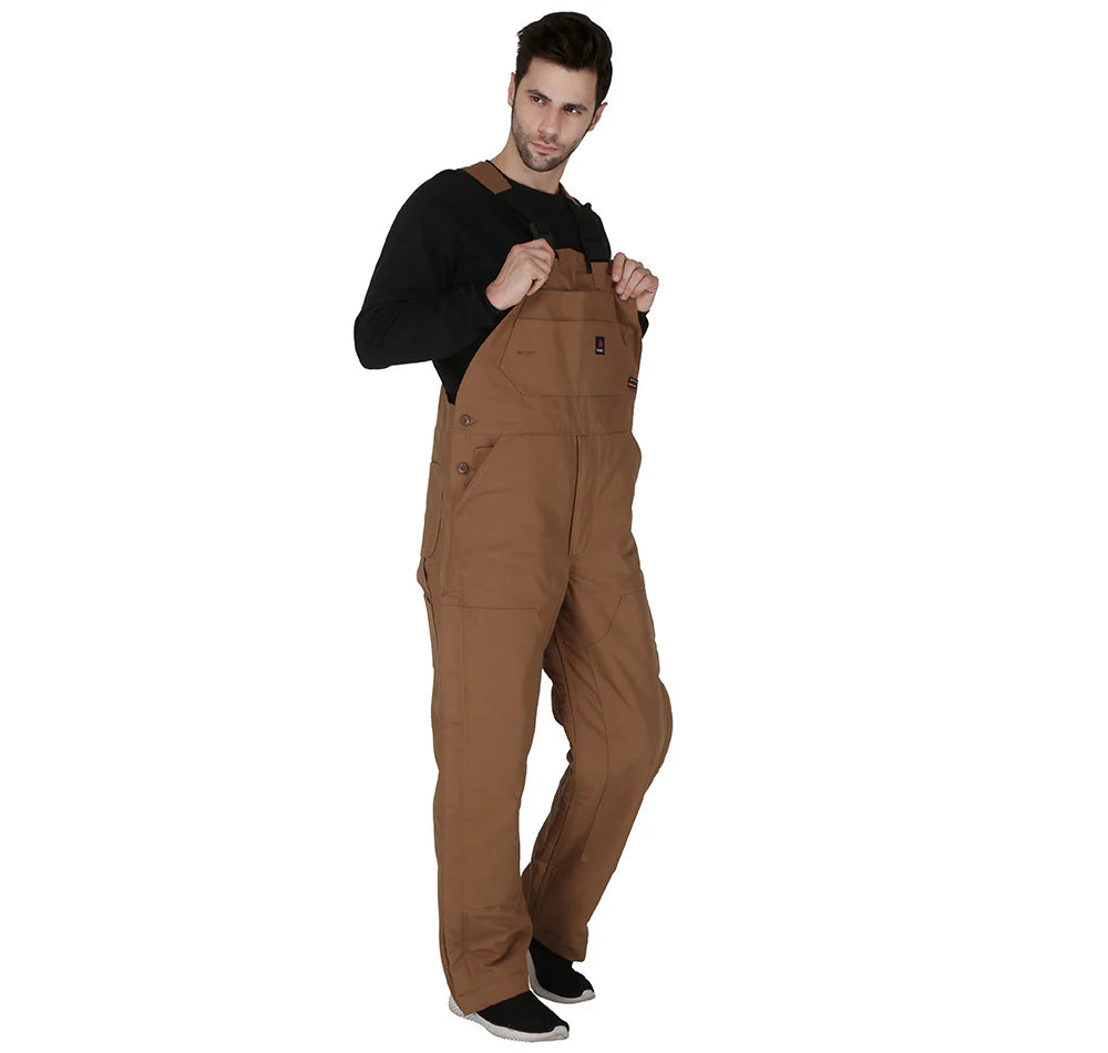 MFRIB-007-BRN Men's Flame Resistant Brown Duck Insulated Bib by Forge