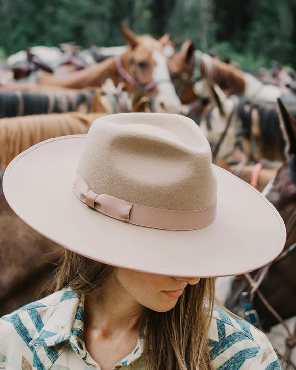 13218-CRM La Pine Wool Hat in Sand by Outback Trading Company