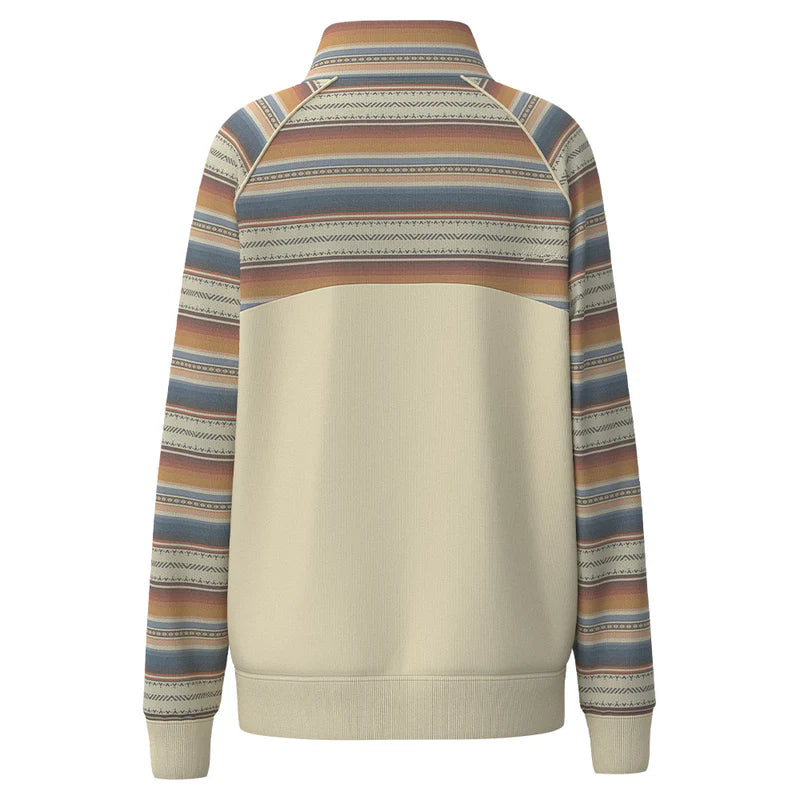 HH1350CRSP The Prime 1/4 Zip Cream/Serape Pullover by Hooey