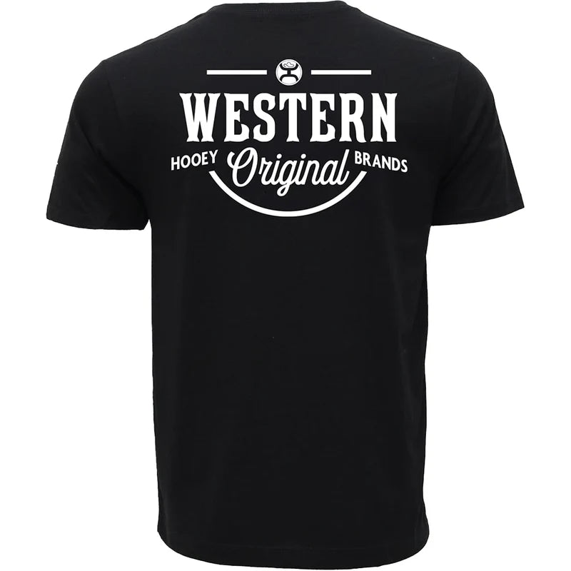 HT1711BK Men's Western OG Black Crew Neck T-Shirt by Hooey