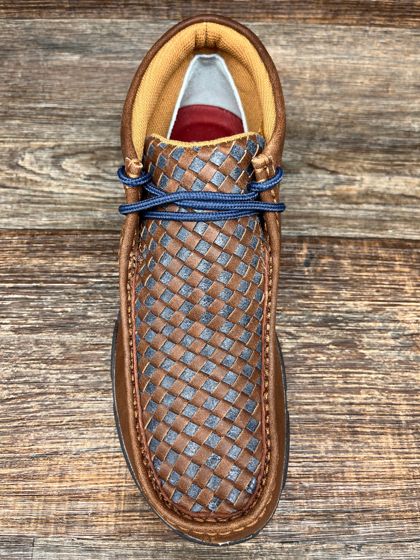 MDM0030 Men's Lace Up Basketweave Driving Moc by Twisted X
