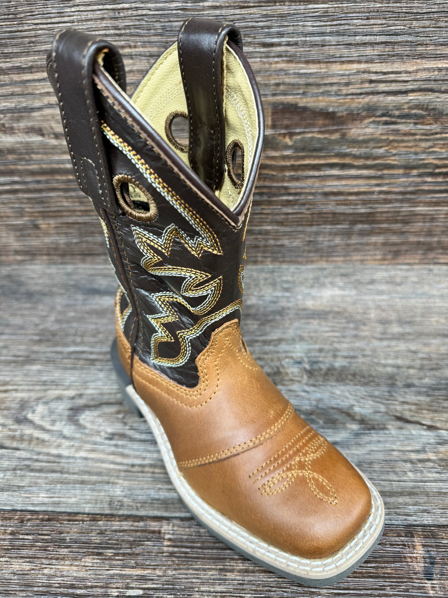 3317C Kid's Jake Square Toe Western Boot by Smoky Mountain