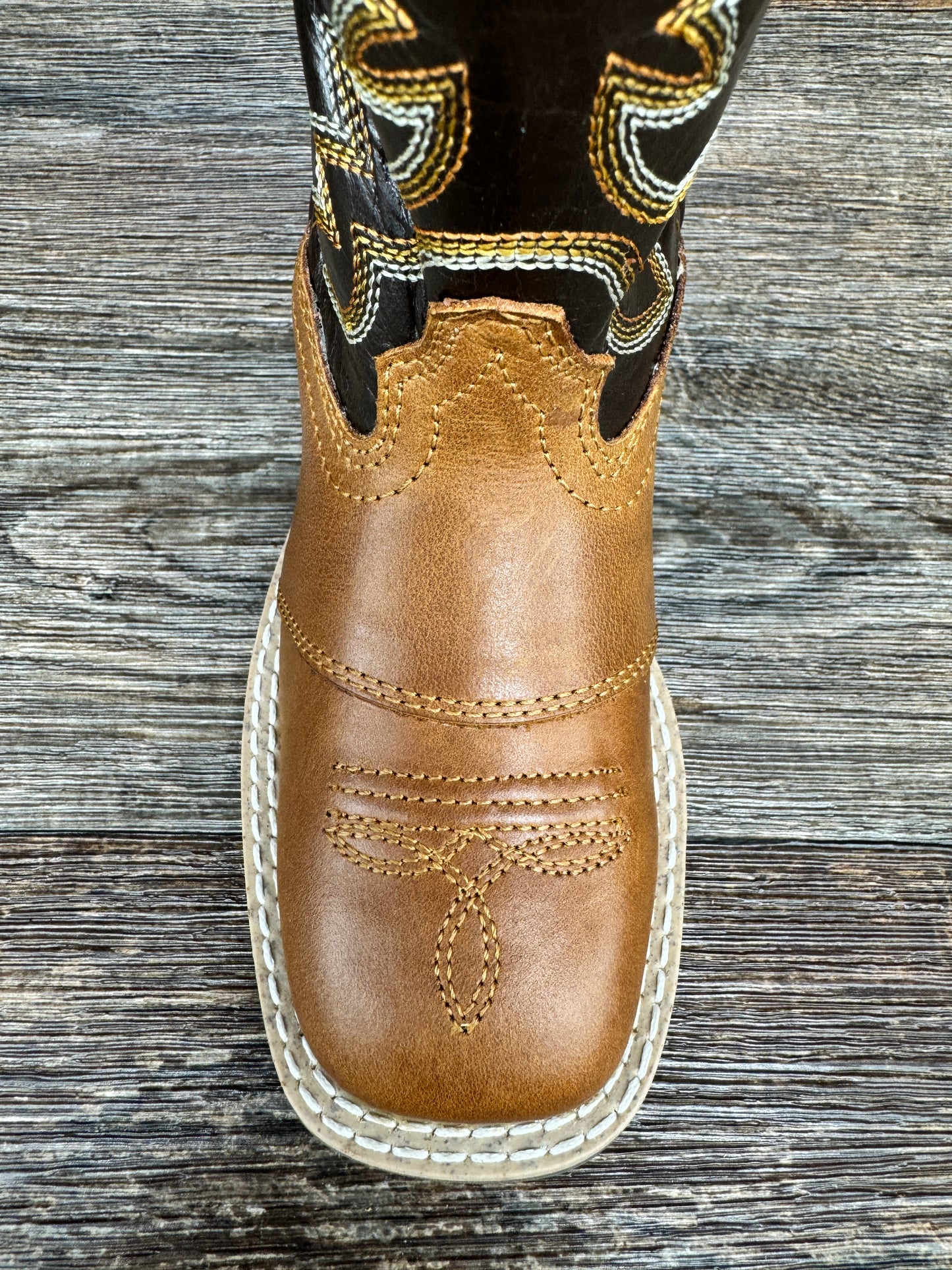 3317C Kid's Jake Square Toe Western Boot by Smoky Mountain