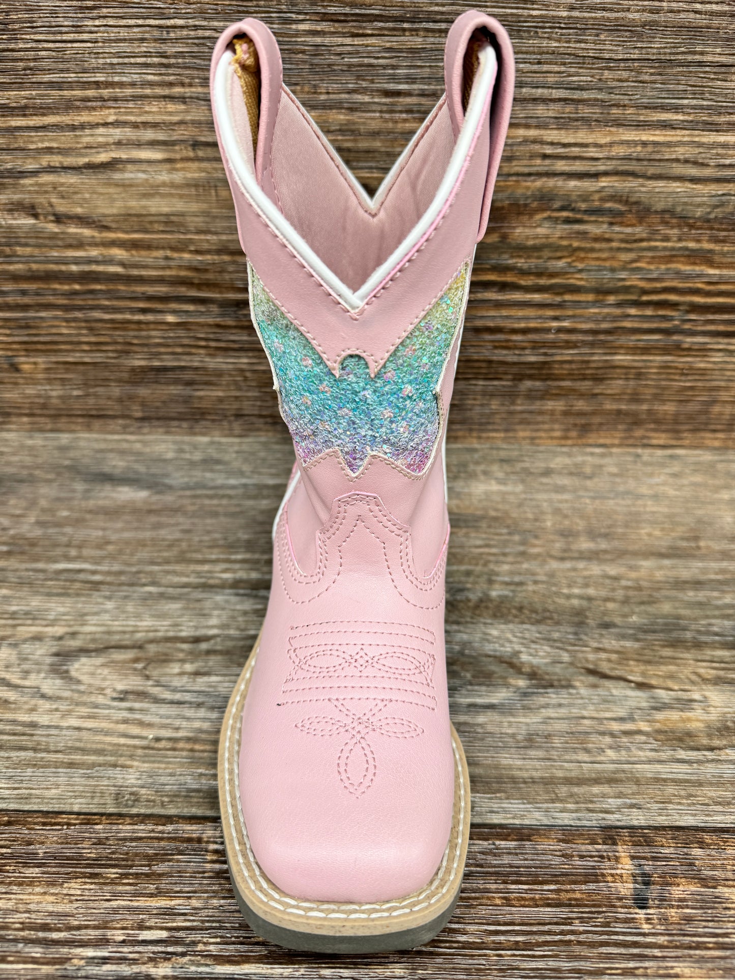 3308C Girl's Chloe Square Toe Western Boot by Smoky Mountain