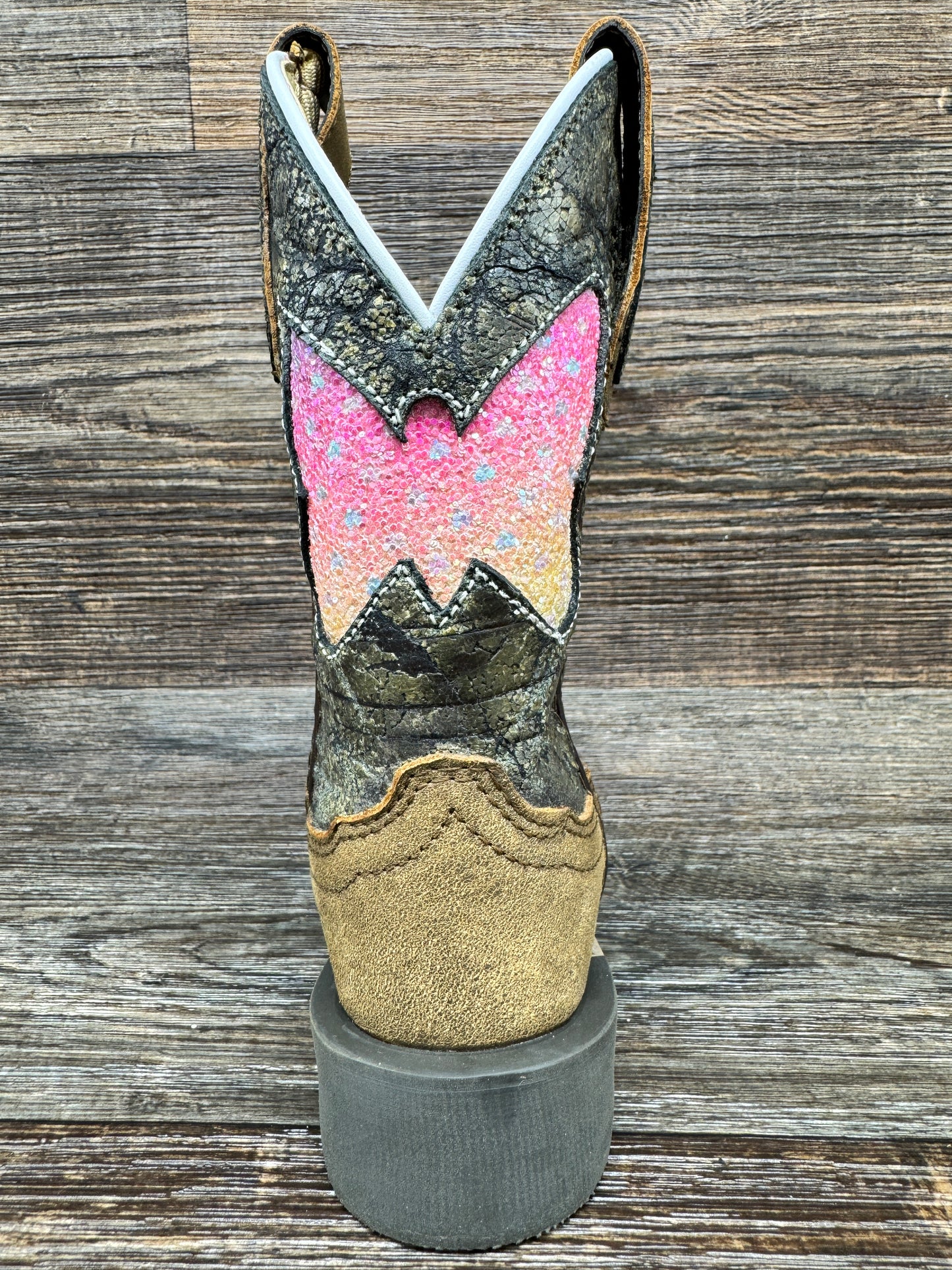 3306C Girl's Chloe Square Toe Western Boot by Smoky Mountain
