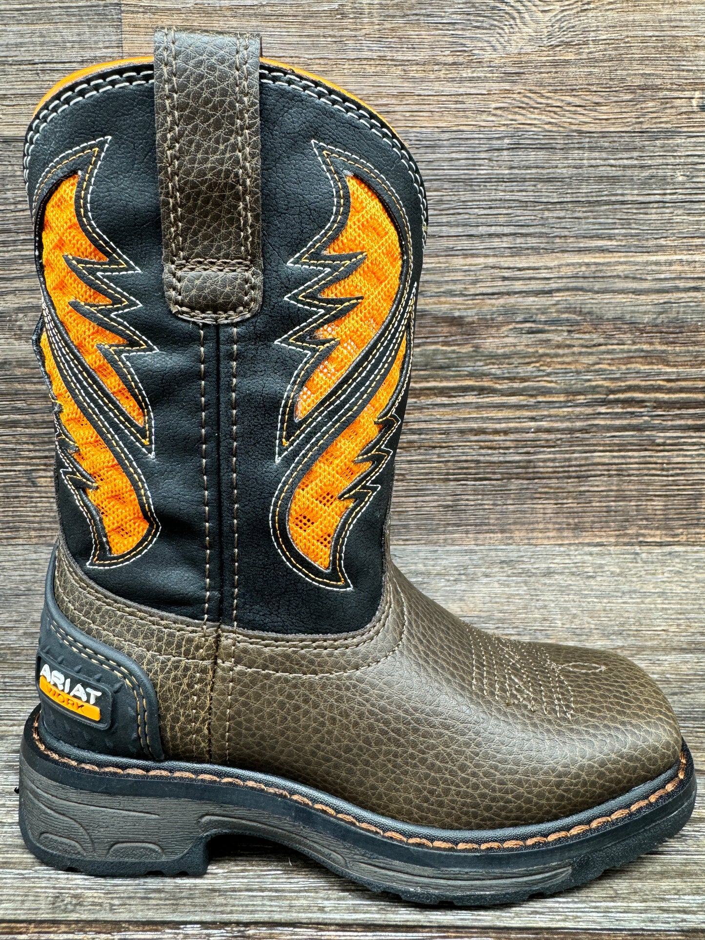 10034159 Kid's VenTEK Square Toe Work Boot by Ariat