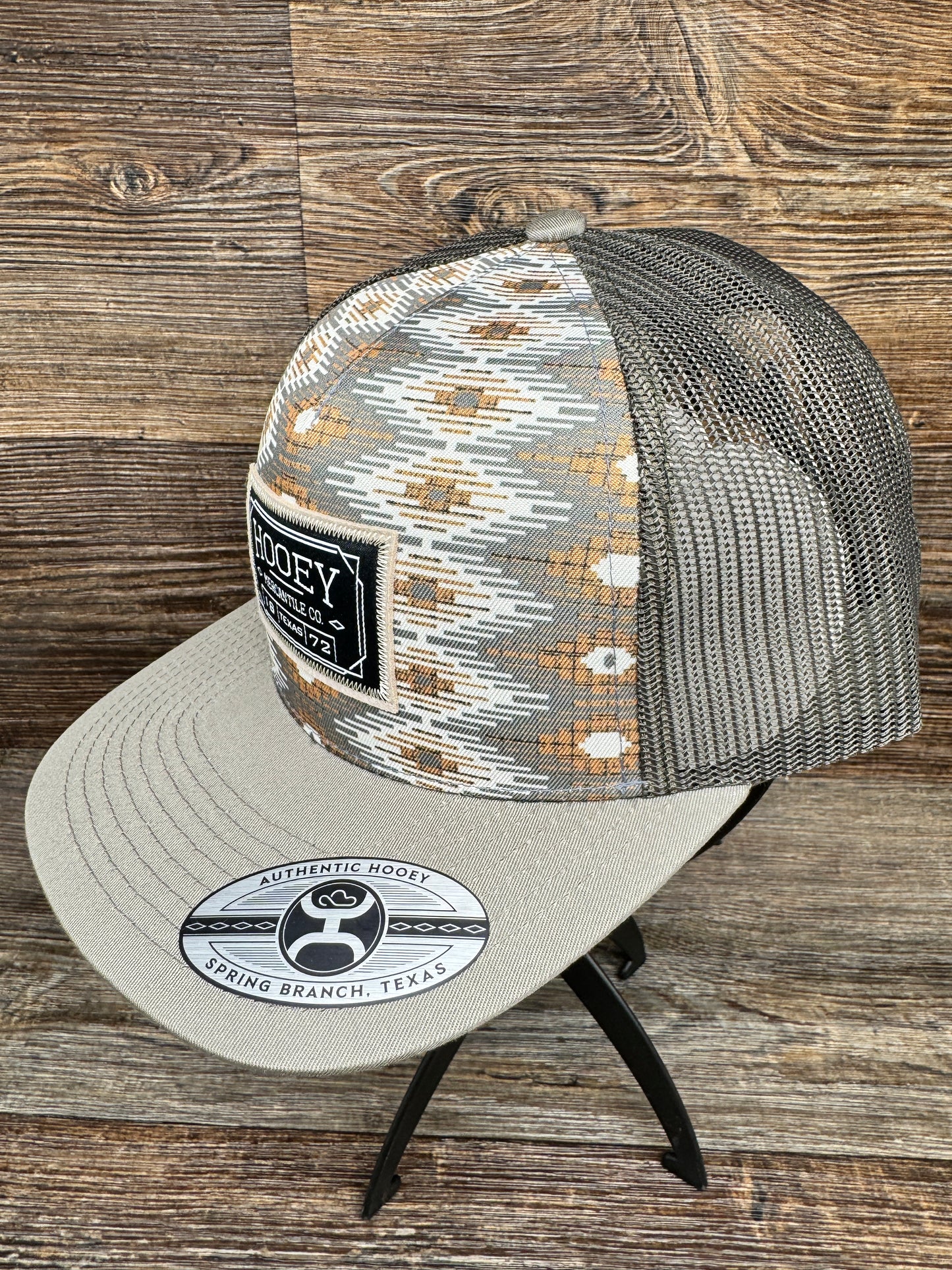 2302T-CRGY Doc Cream/Grey 5 Panel Trucker Cap by Hooey