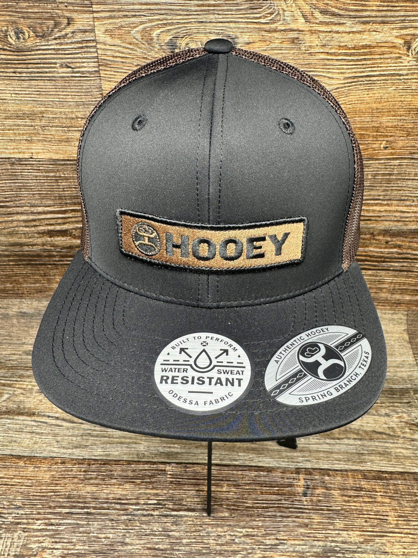 2313T-BKBR "Lock Up" Black and Brown Cap by Hooey