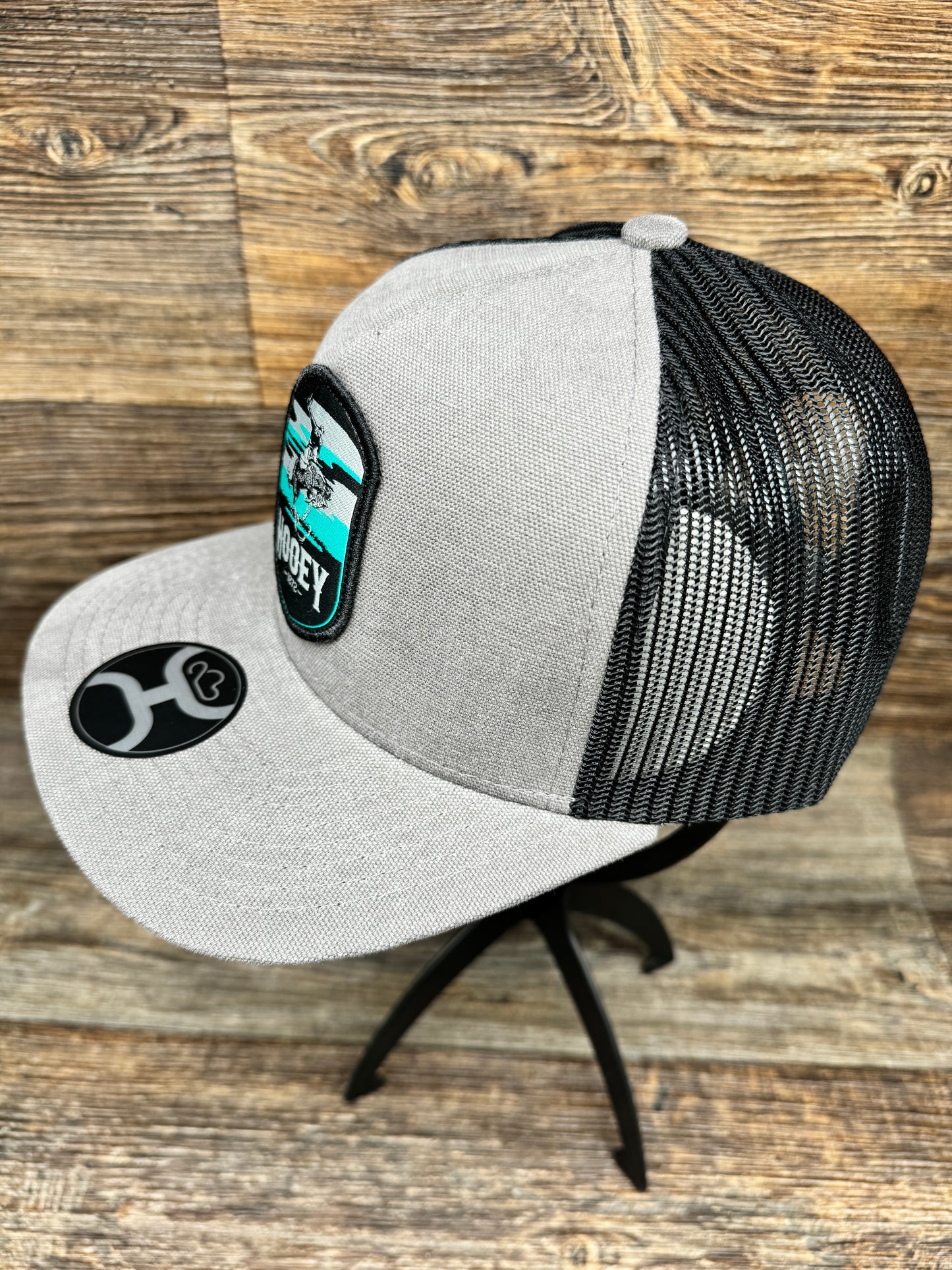 2244T-CHBK Cheyenne Charcoal/Black 5 Panel Trucker Cap by Hooey