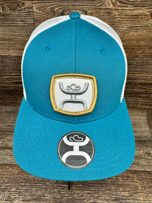 2324T-TLWH Zenith Teal/White 6 Panel Trucker Cap by Hooey
