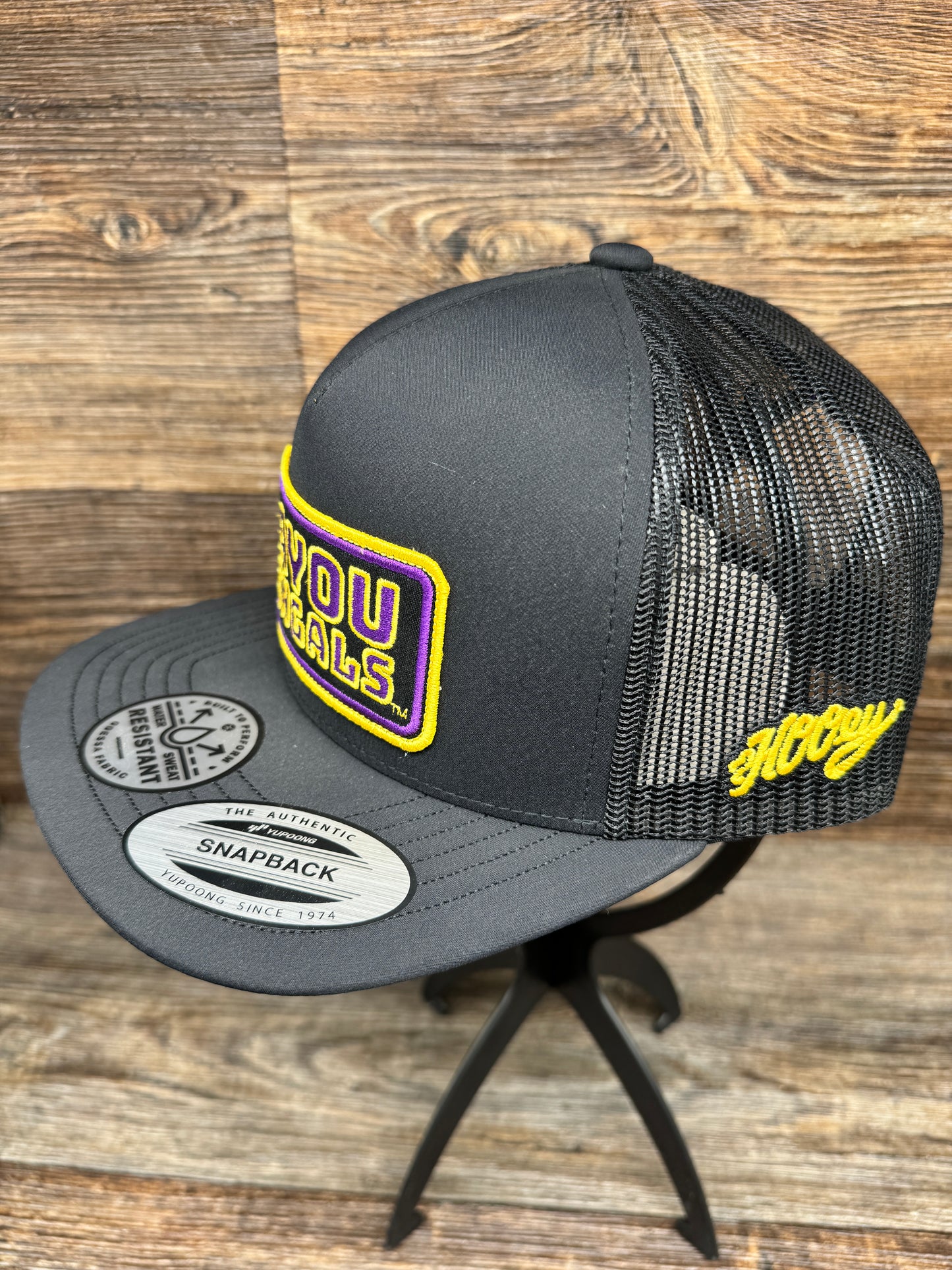 7283T-BK "Bayou Bengals" 5 Panel Trucker Cap by Hooey