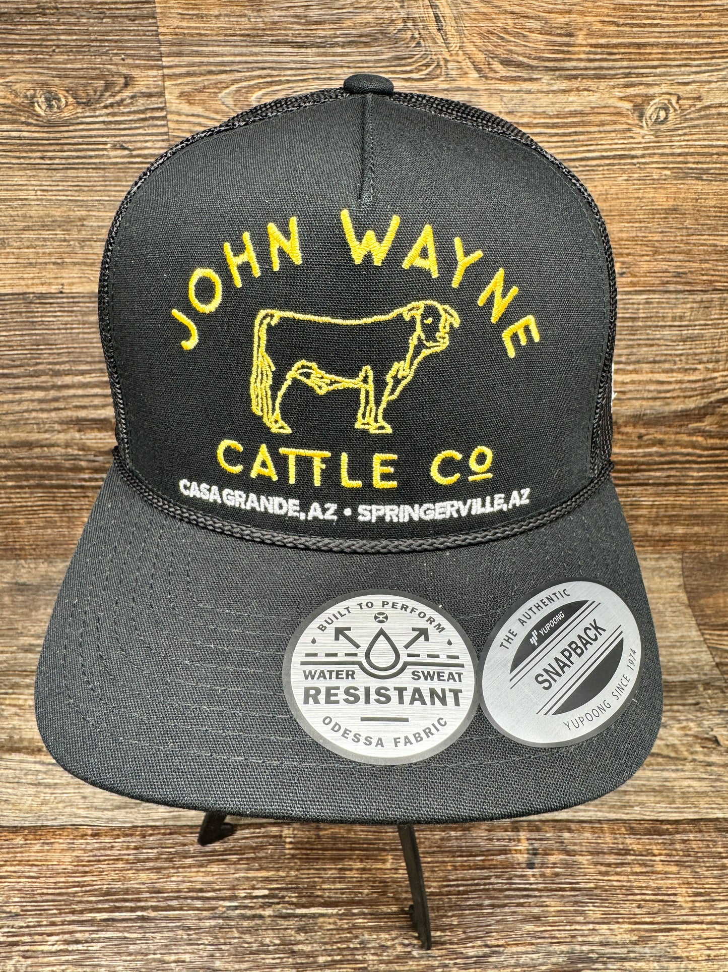 2266T-BK John Wayne CC 5 Panel Trucker cap by Hooey