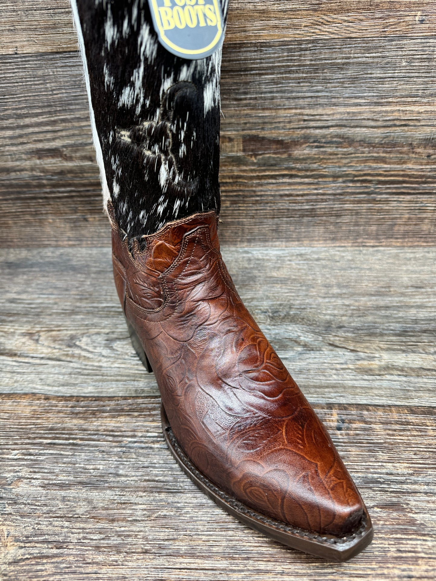 DP80516 Men's "Rodeo" Snip Toe Hair-On Western Boot by Dan Post