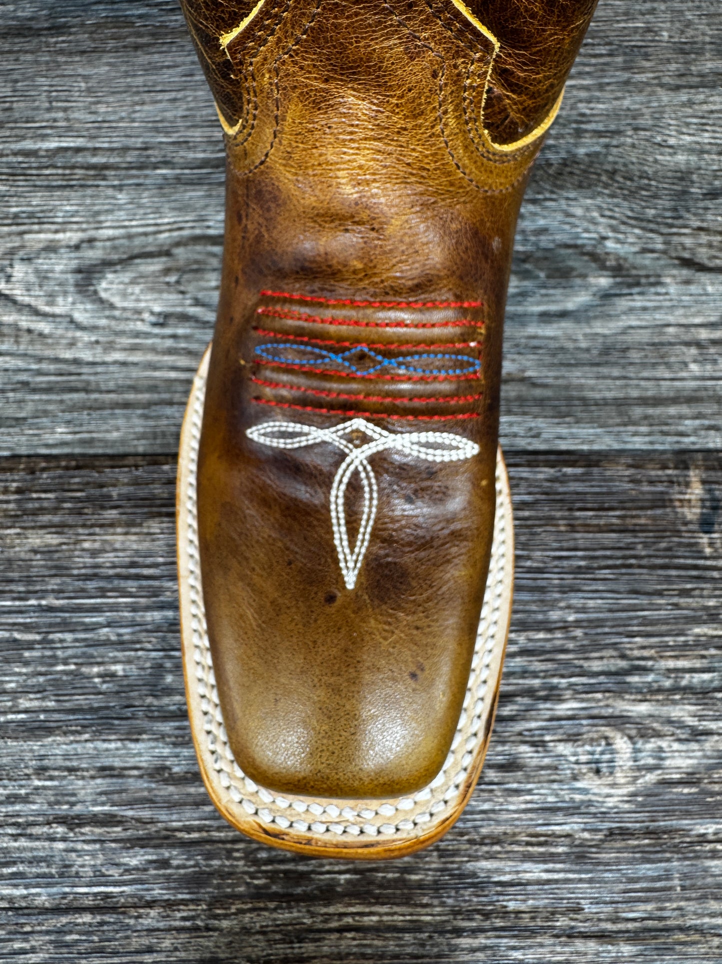 T0228 Teens Brown Patriotic Square Toe western Boot by Corral