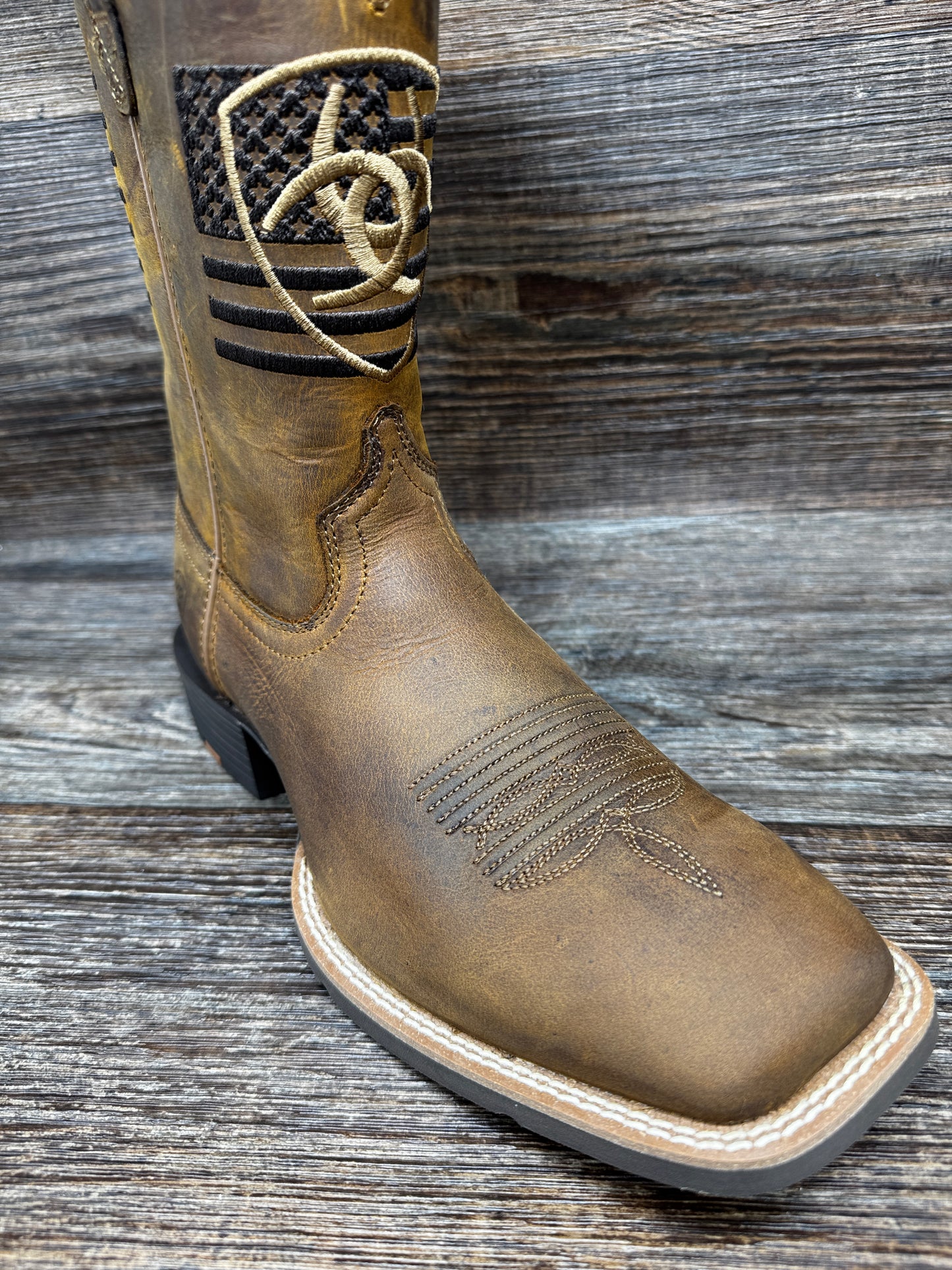 10061326 Men's Sport Freedom Distressed Brown Square Toe by Ariat