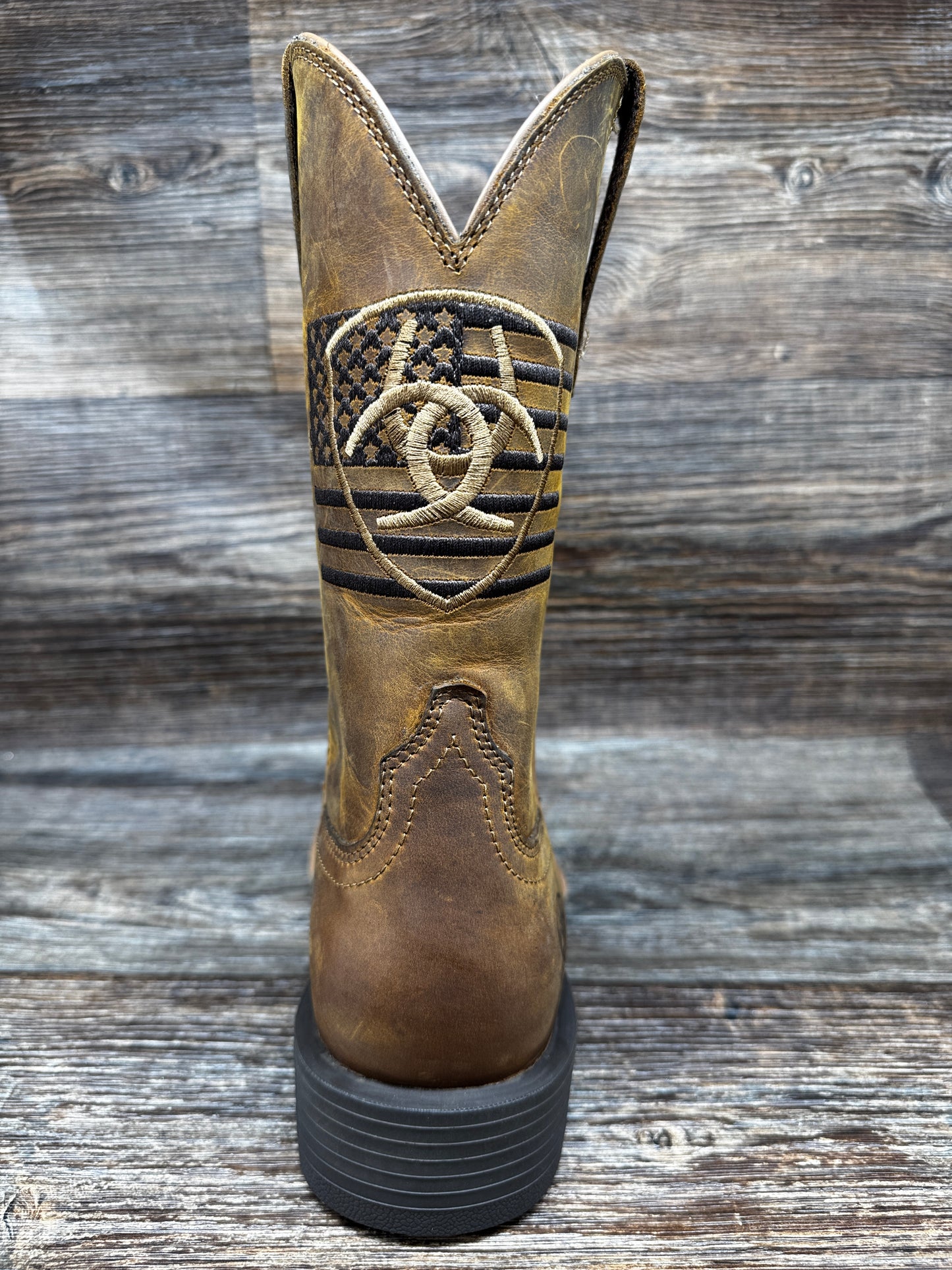 10061326 Men's Sport Freedom Distressed Brown Square Toe by Ariat