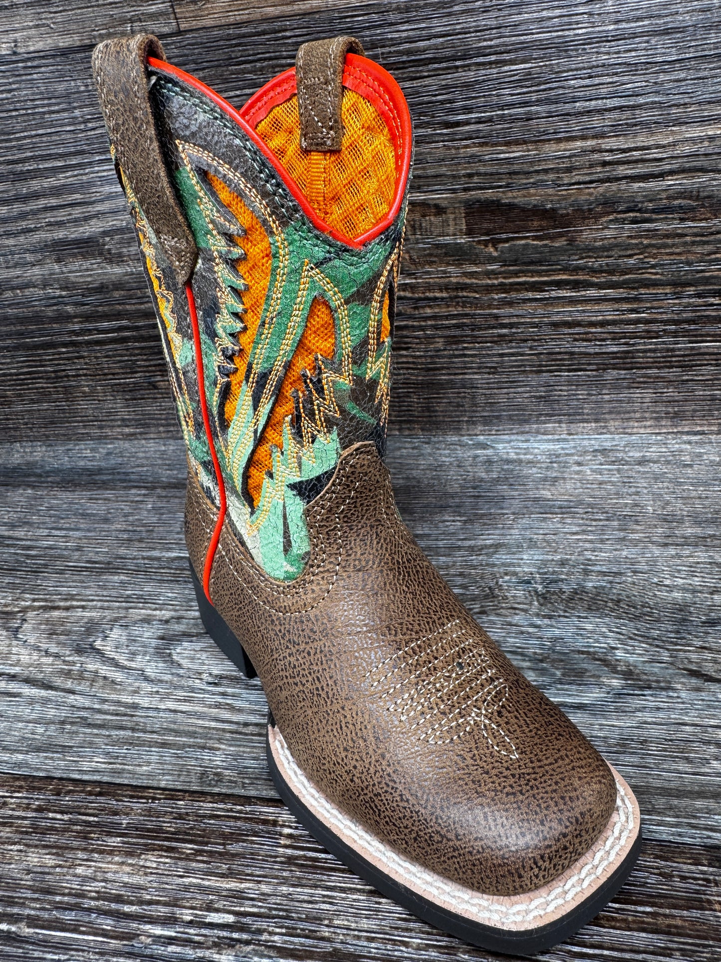 10061193 Kid's Quickdraw VentTEK Square Toe Western Boot by Ariat