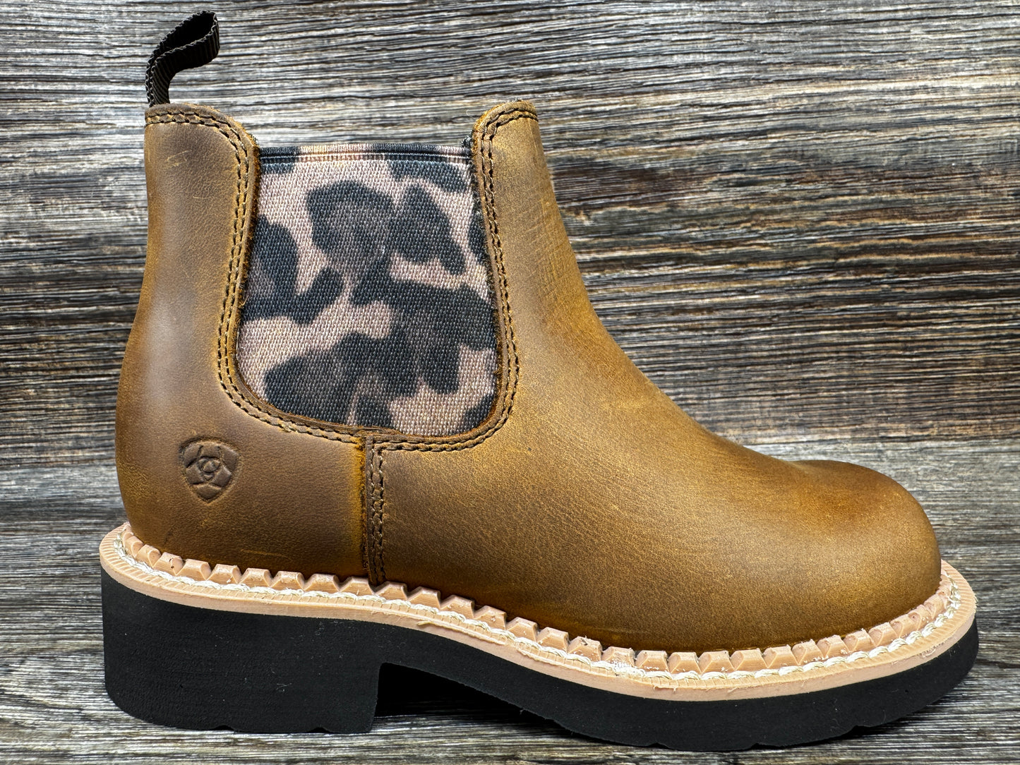 10061165 Kid's Fatbaby Chelsea in Distressed Brown by Ariat