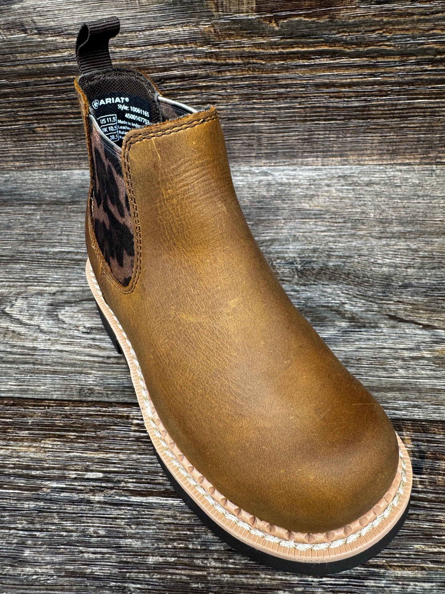 10061165 Kid's Fatbaby Chelsea in Distressed Brown by Ariat