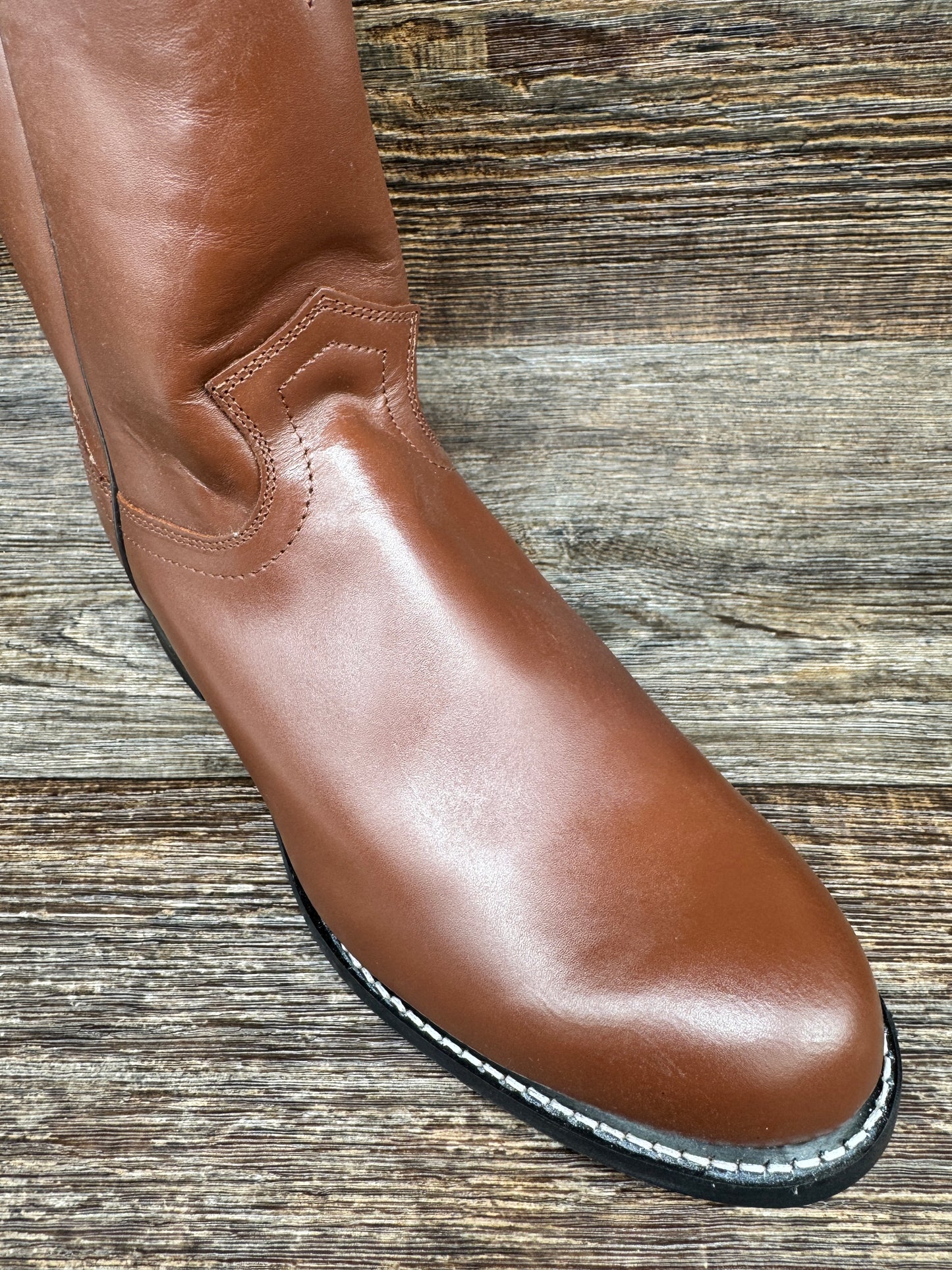 3404 Men's Classic Roper in Tan Kiddie by Justin Western Boot