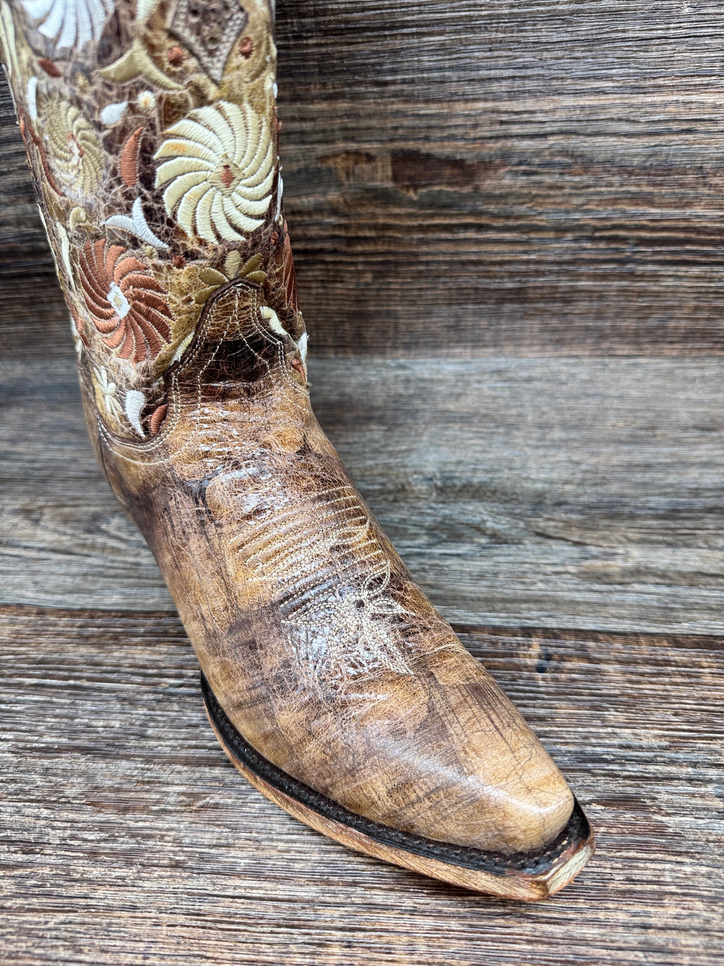 DP3755 Women's Snip Toe Embroidered Western Boot by Dan Post