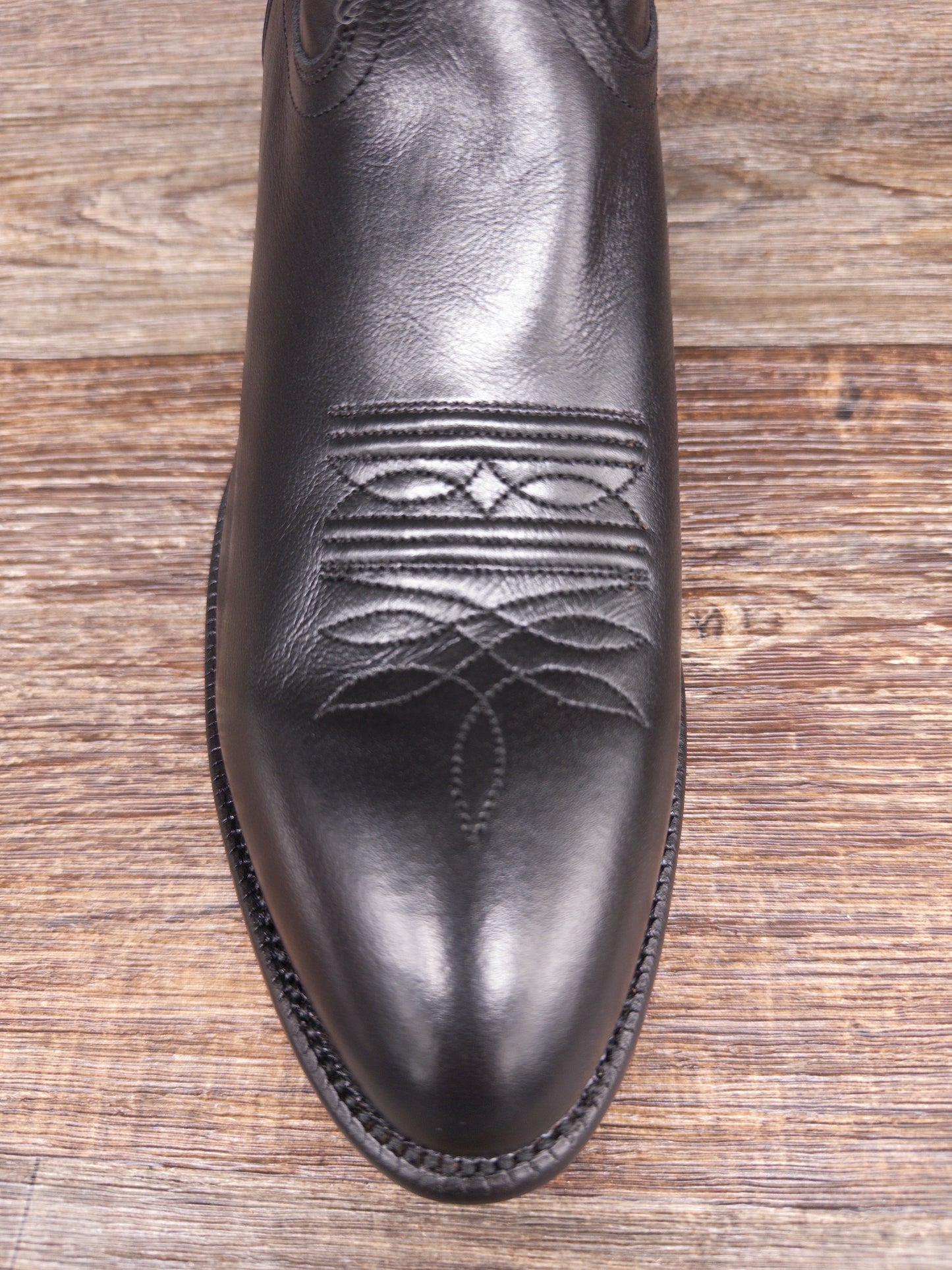 NB2005 Men's Black Imperial Calf R Toe Western Boot by Nocona