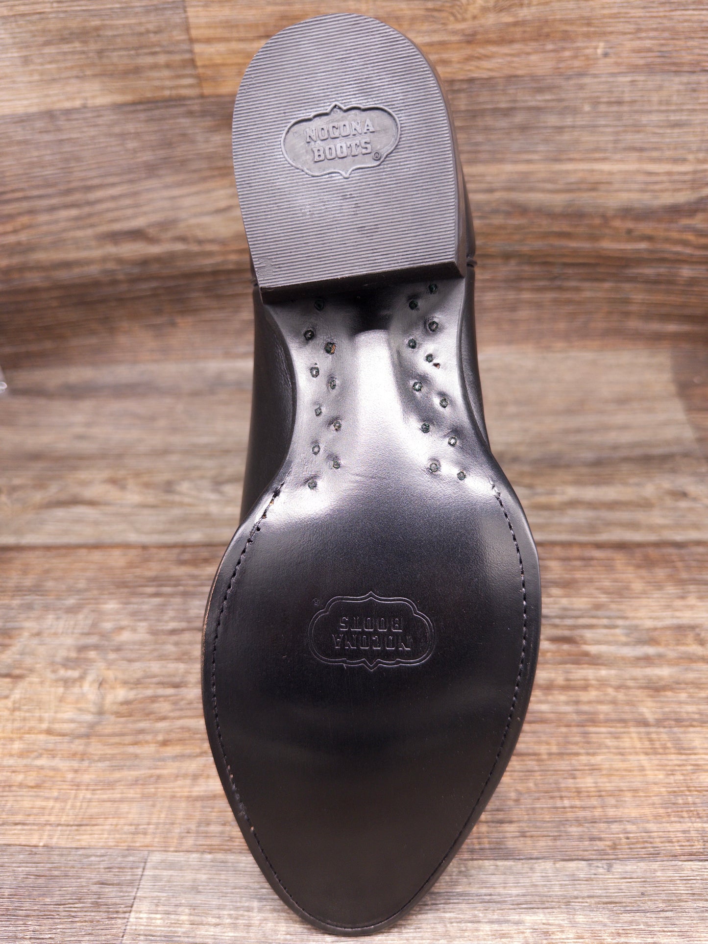 NB2005 Men's Black Imperial Calf R Toe Western Boot by Nocona