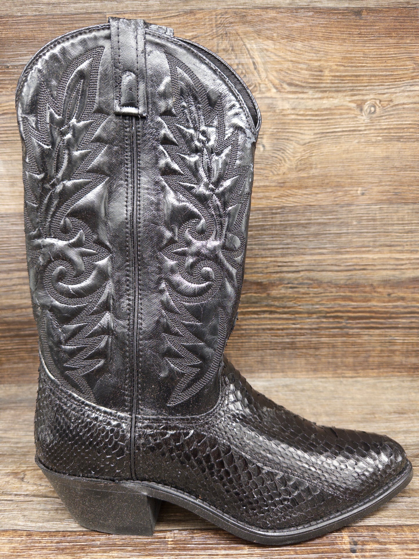 Clearance - 6751 Men's Genuine Black Python Western Boot by Laredo