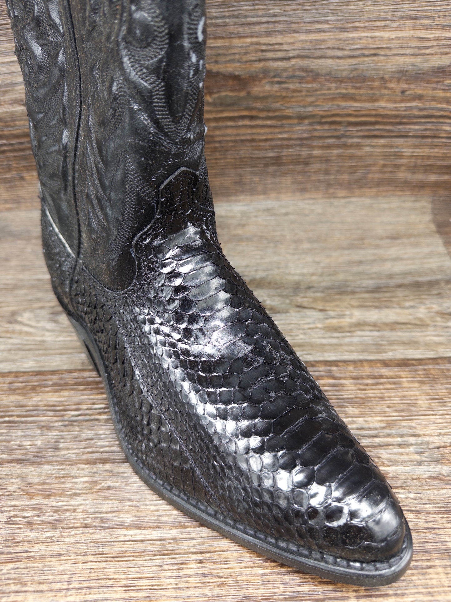 Clearance - 6751 Men's Genuine Black Python Western Boot by Laredo