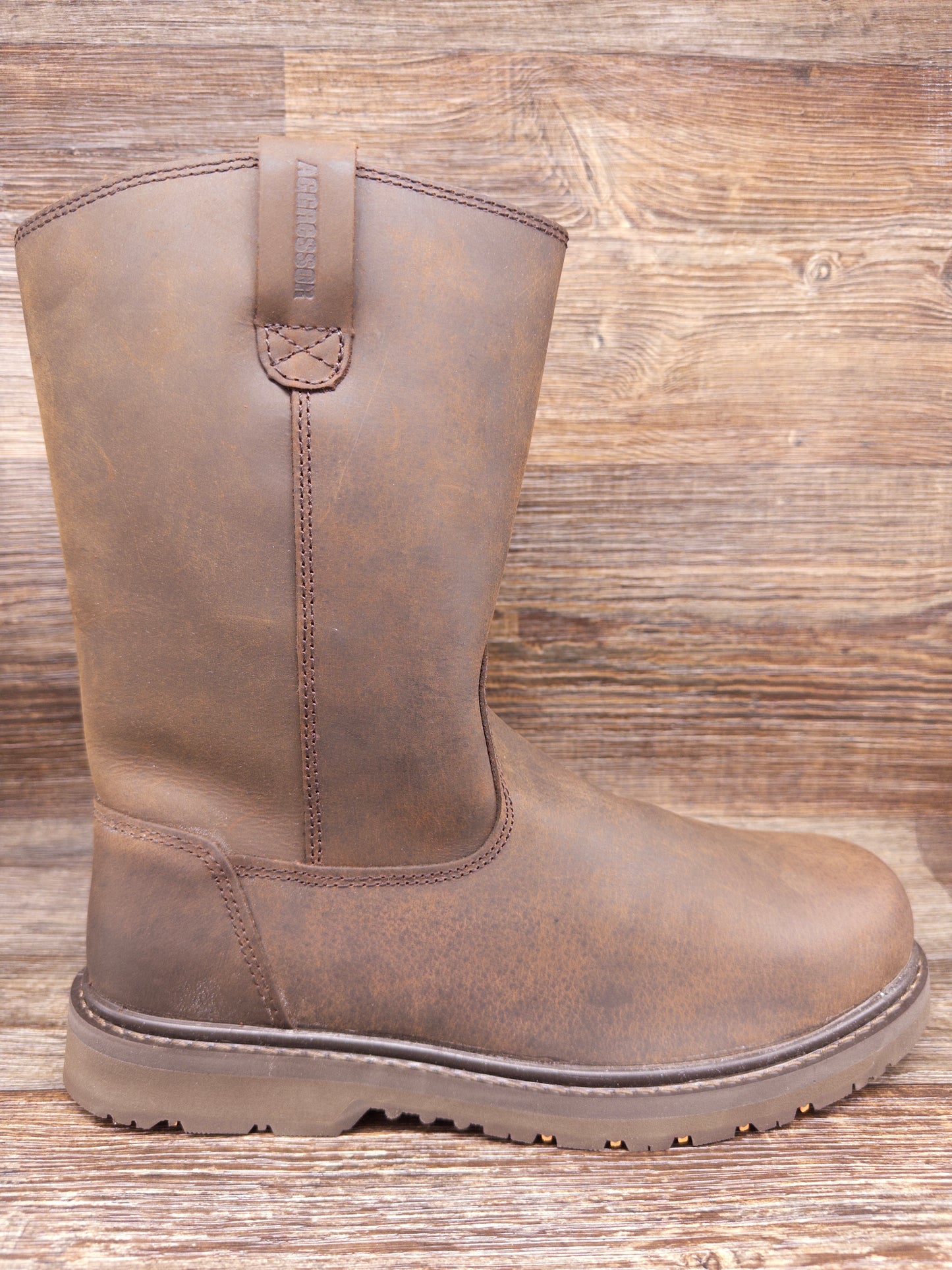 5ANAAGG-1002 Men's Soft Toe Slip On Work Boot by Aggressor