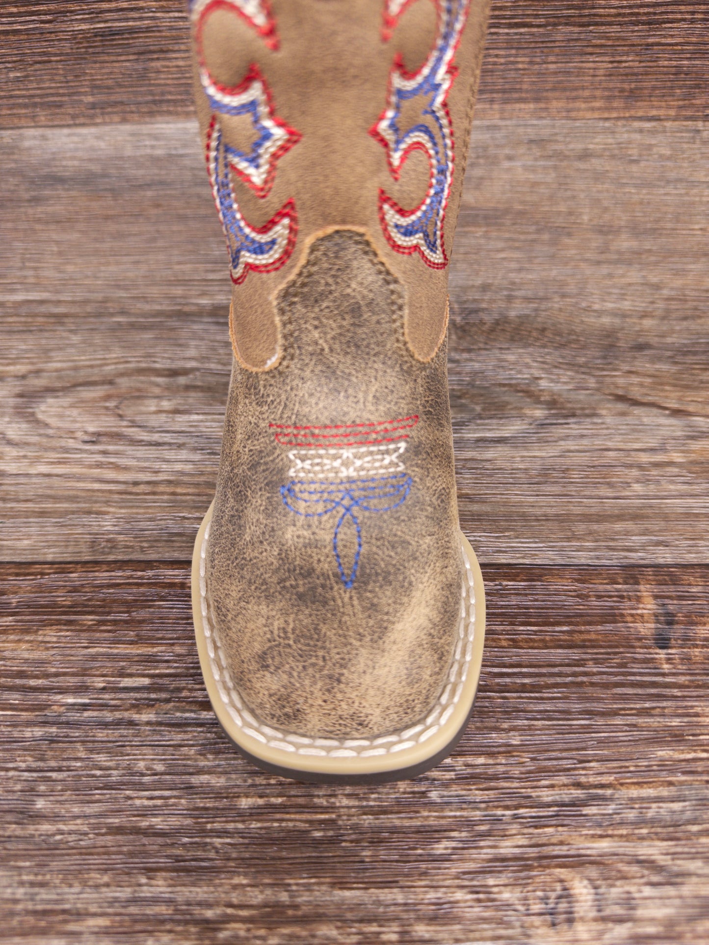 4413802 Kid's Bennet Square Toe Faux Leather Western Boot by Twister