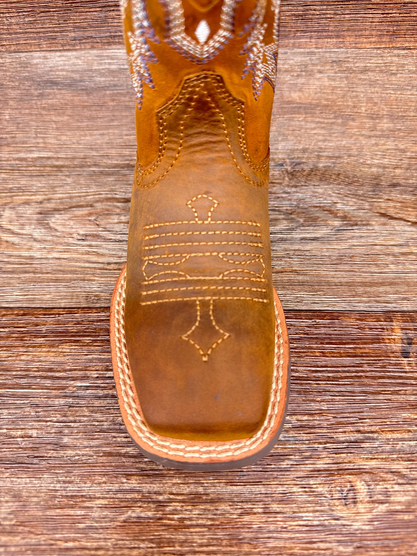 10063834 Kid's Tombstone Square Toe Western Boot by Ariat