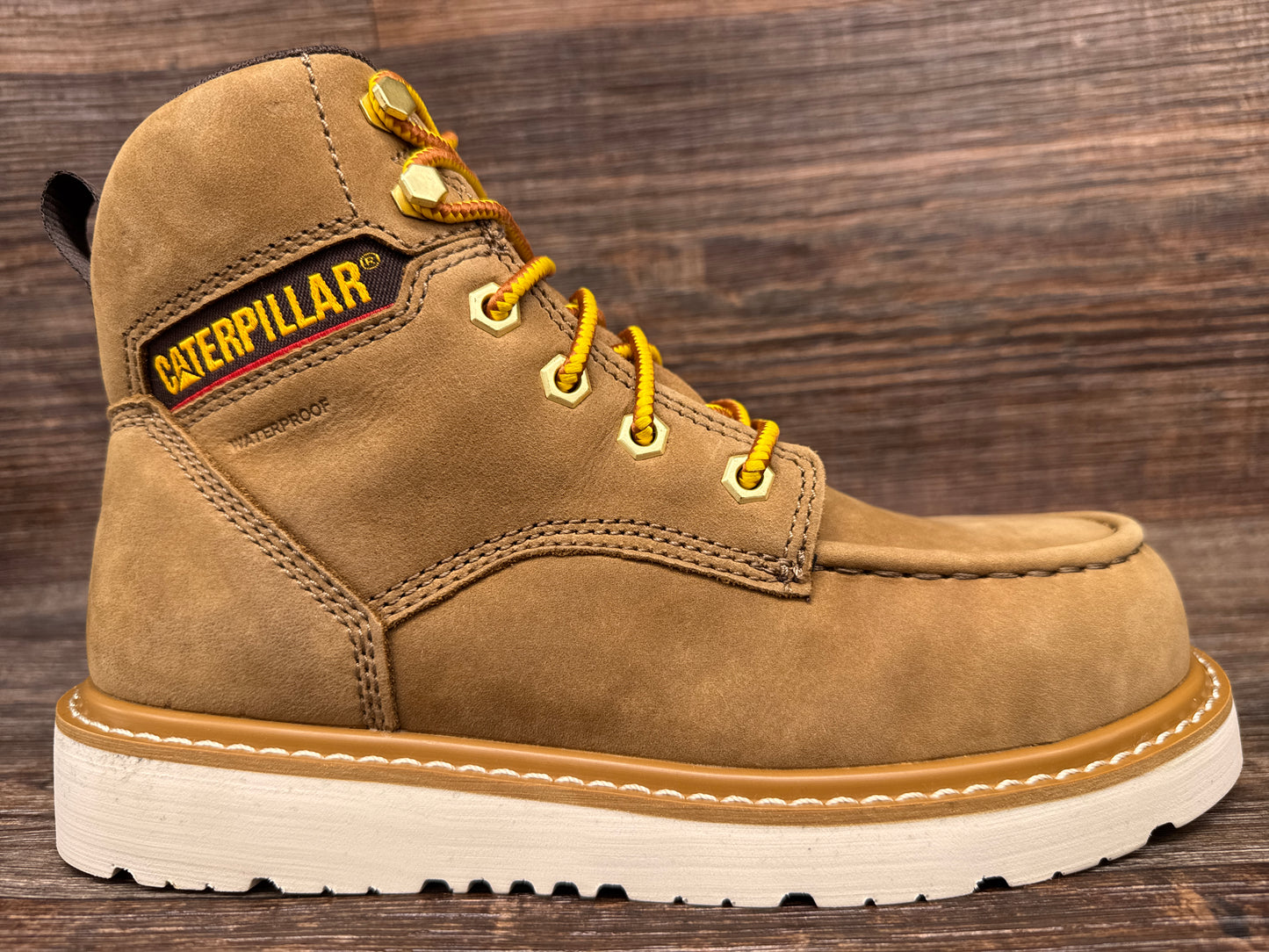 P91838 Women's Reclaimer Wedge Steel Toe Waterproof Lace Up Work Boot by Caterpillar