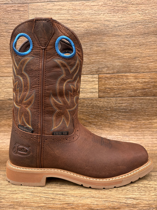 SE3115 Men's Steel Toe All Around Waterproof Work Boot by Justin
