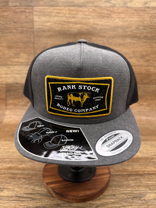2158T-CHBK Rank Stock Grey/Black Cap by Hooey