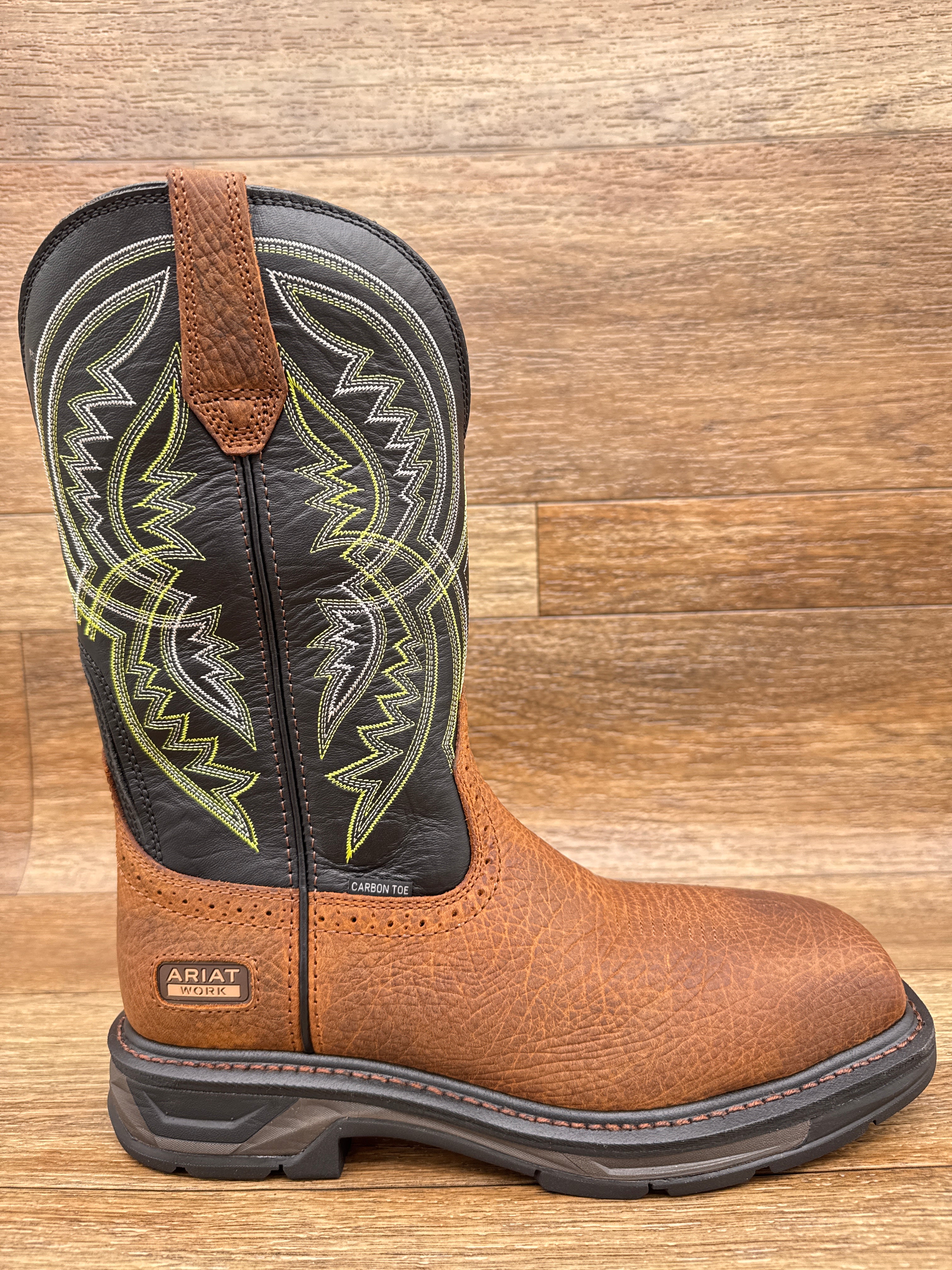 Ariat Workhog Leather Work Boots Men’s 10D Brown Lace-Up EH Early 2000’s Ariat Men main image 2