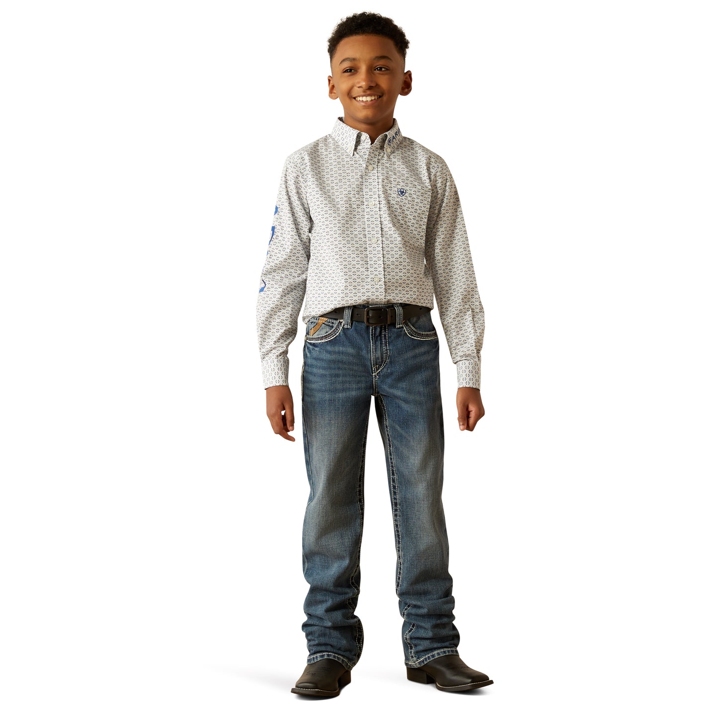 10054796 Boy's Team Drew Long Sleeve Shirt by Ariat