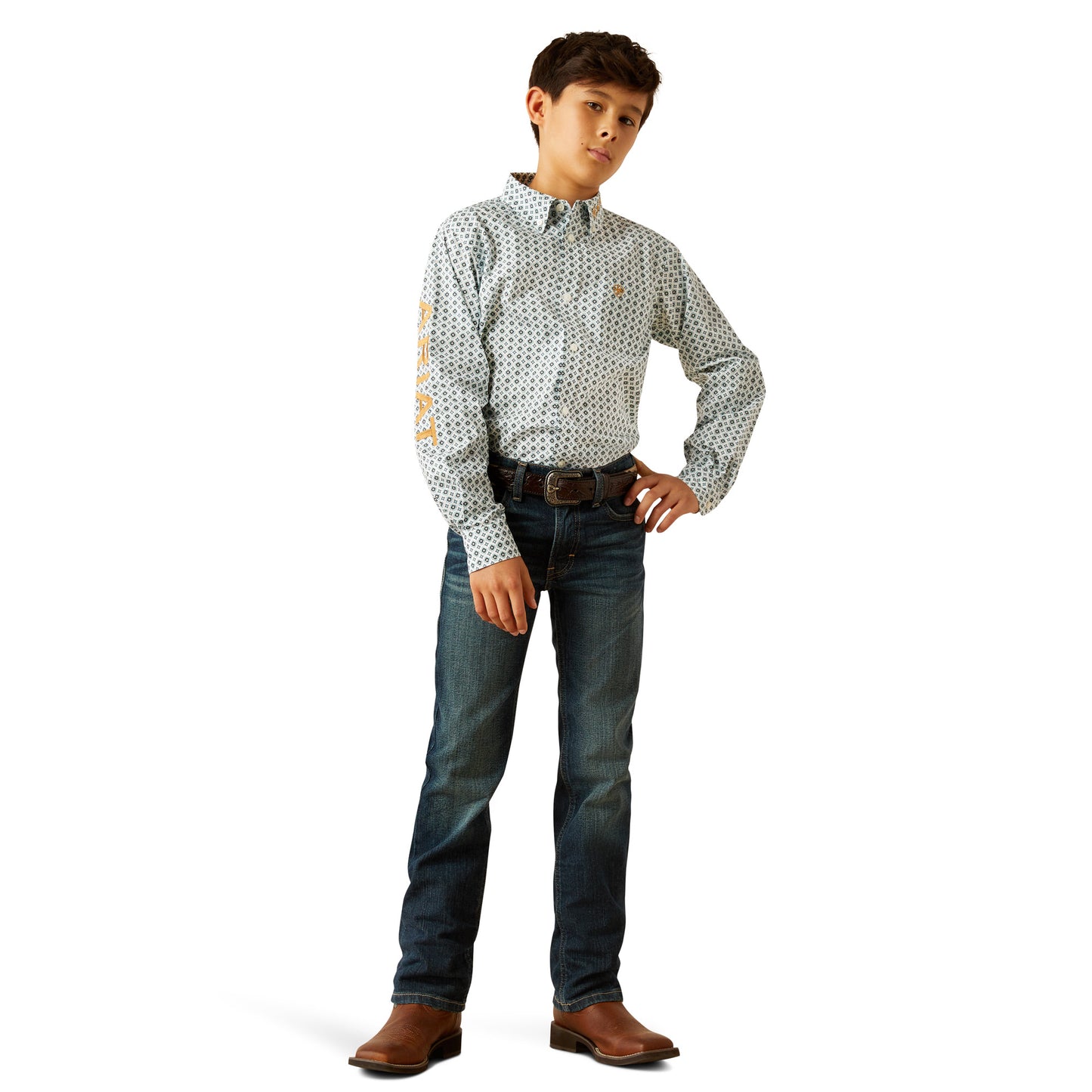 10058719 Boy's Team Franklin Long Sleeve Shirt by Ariat