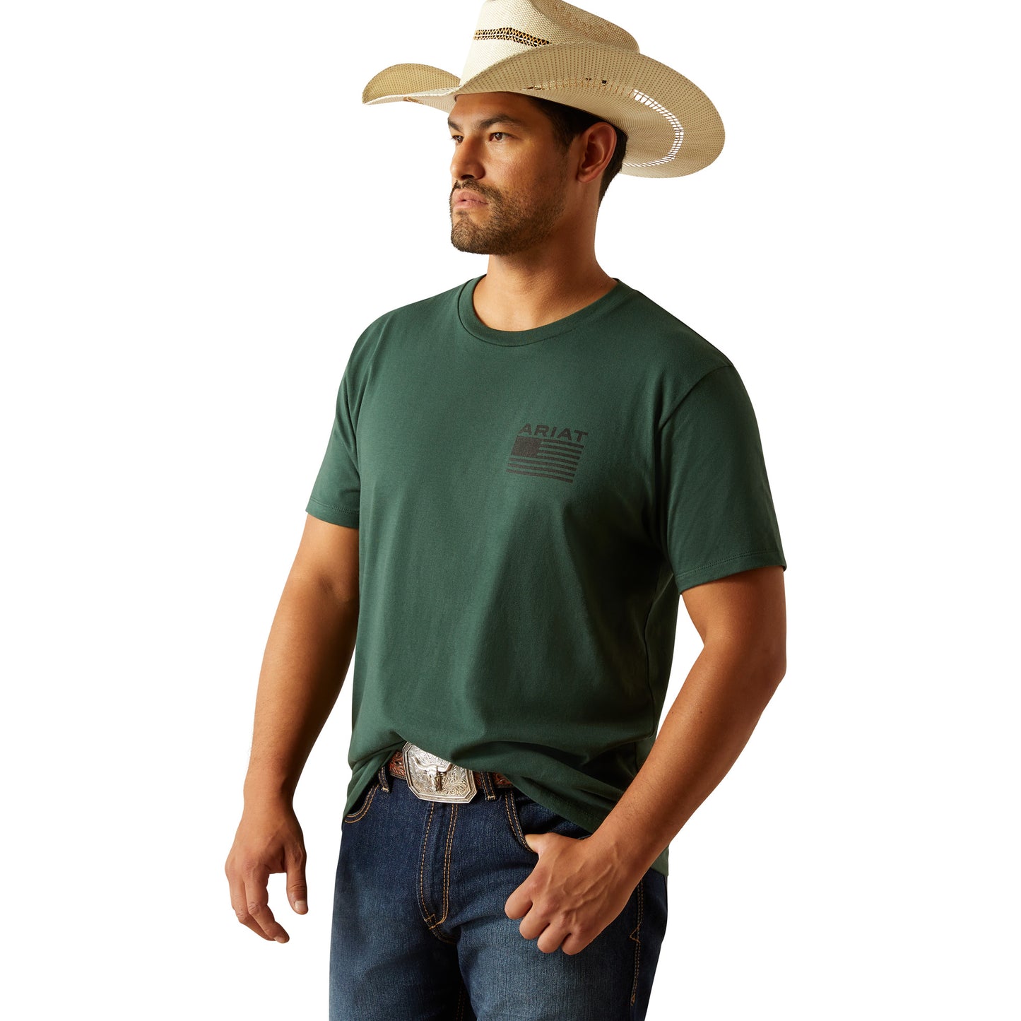 10058890 Men's Rustic Wood Flag T-Shirt by Ariat